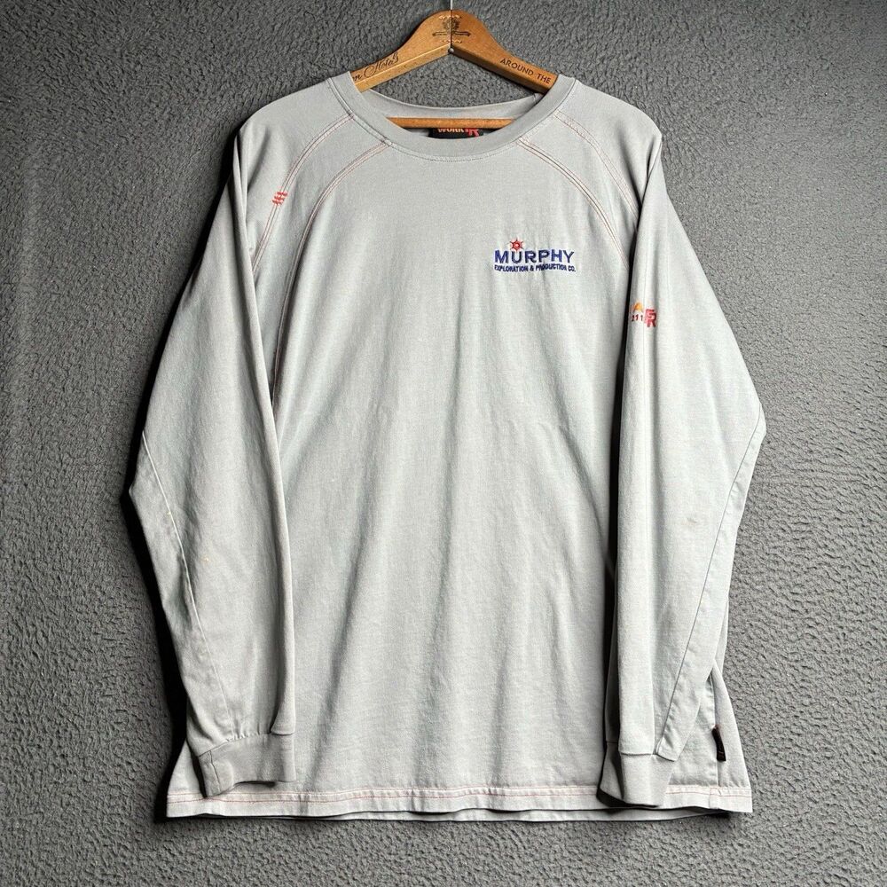 Ariat Work FR Men's Large Long Sleeve  USA Flag Raising Graphic CAT2 2112